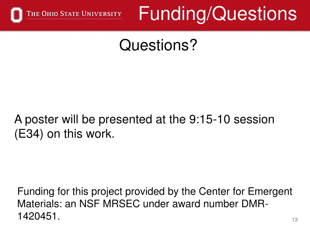 funding questions