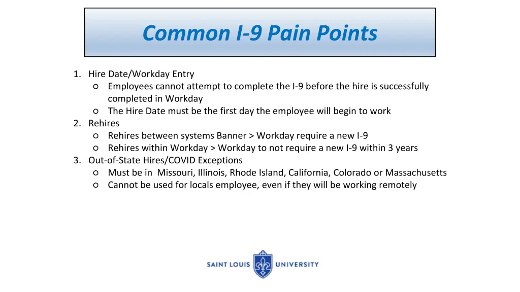 common i 9 pain points