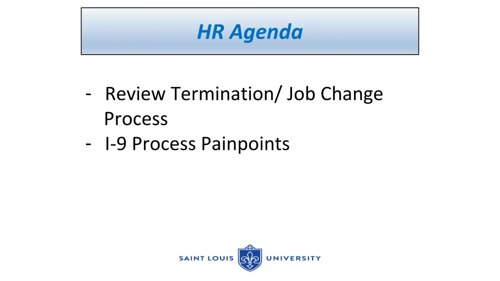 hr agenda
