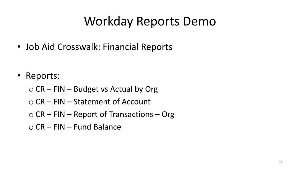 workday reports demo