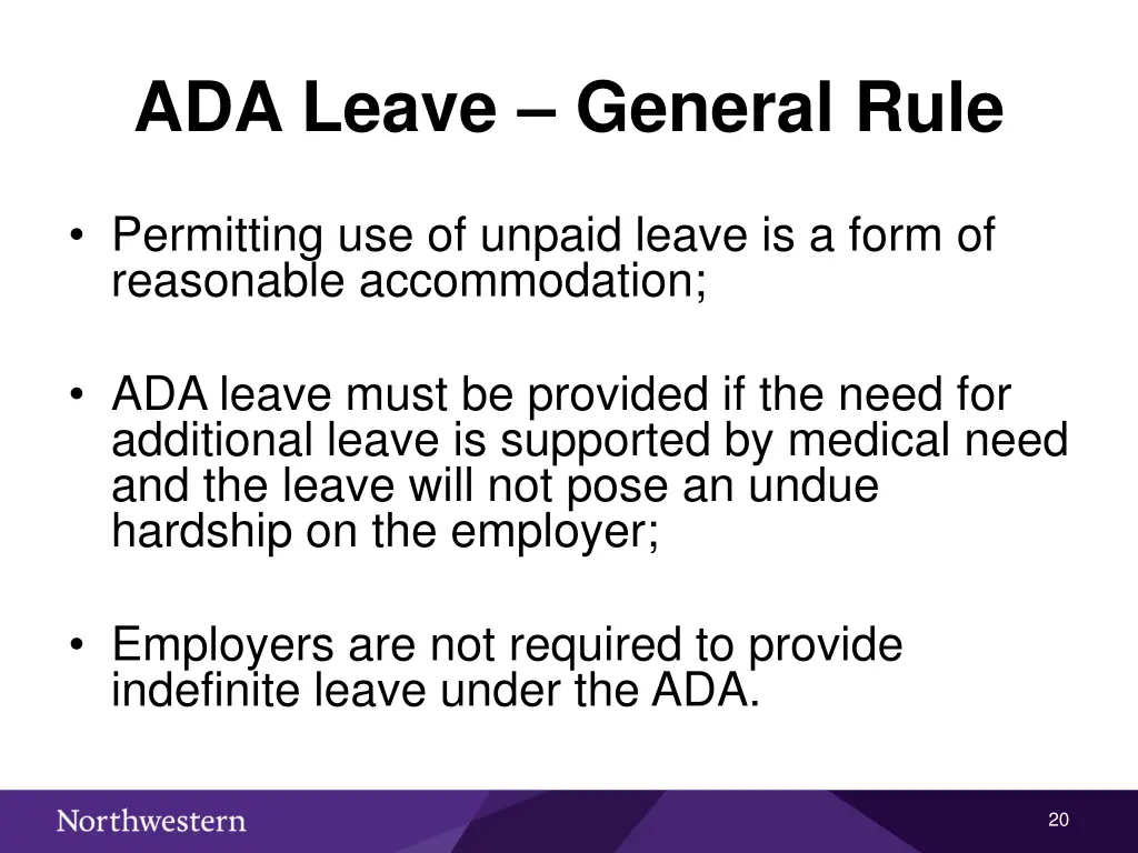ada leave general rule