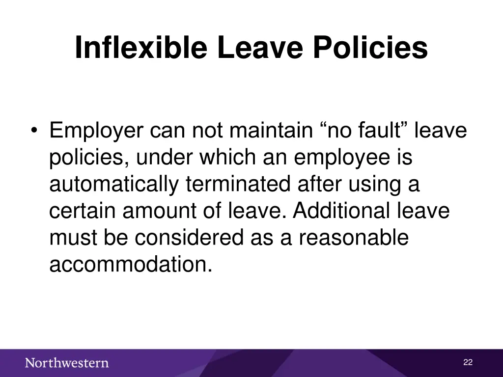 inflexible leave policies