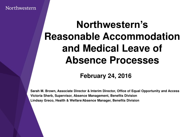 northwestern s reasonable accommodation
