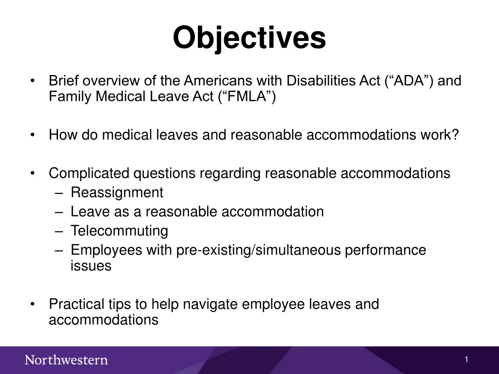 objectives
