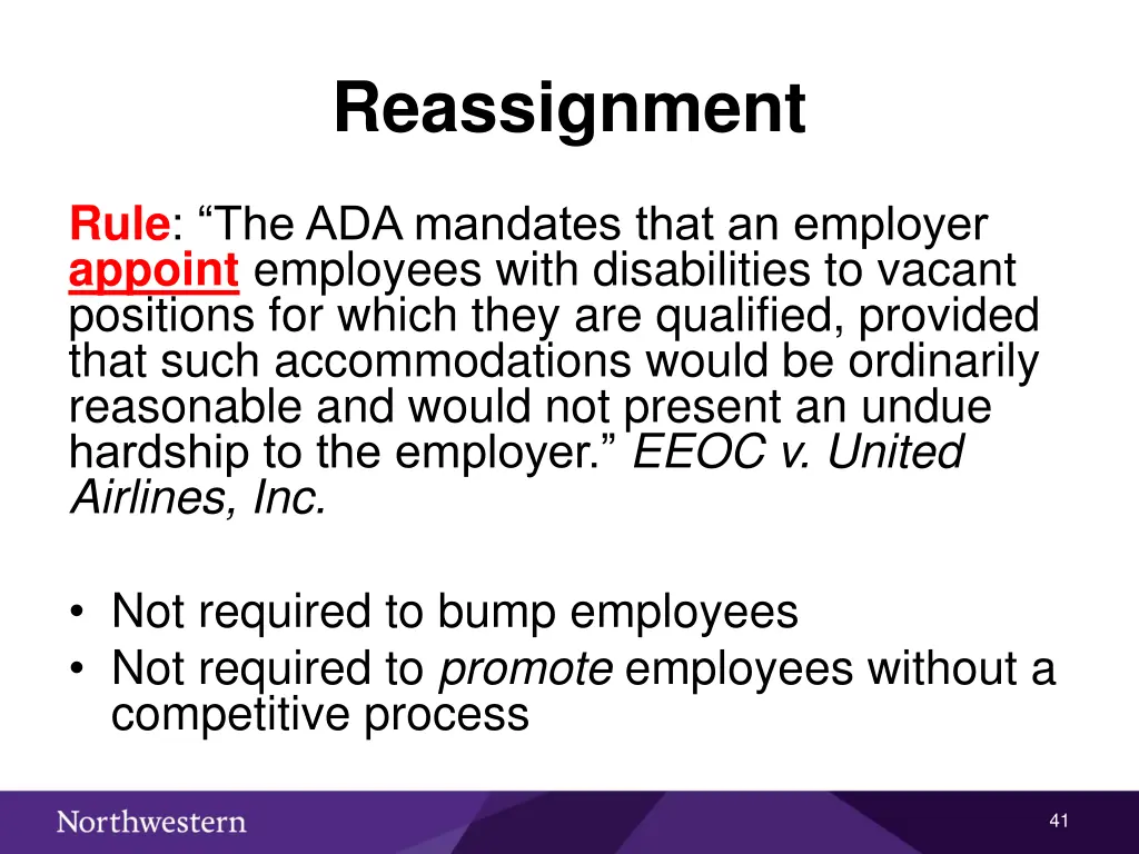 reassignment