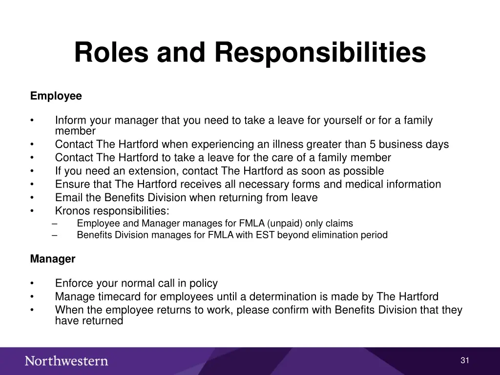 roles and responsibilities