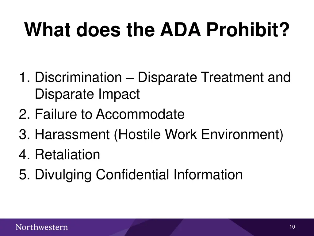 what does the ada prohibit