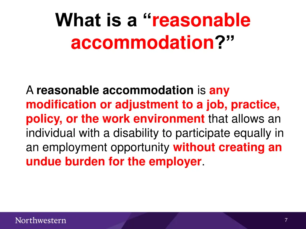 what is a reasonable accommodation