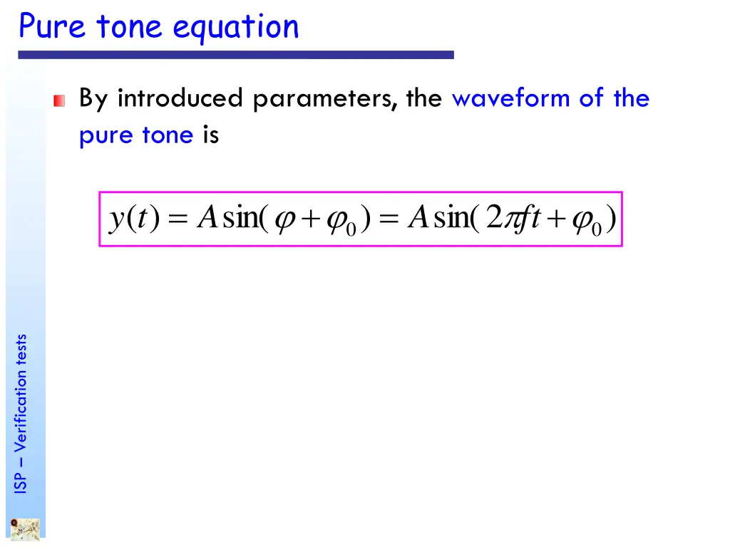 pure tone equation