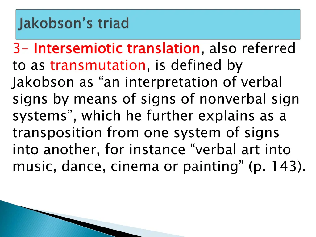 3 intersemiotic to as transmutation is defined
