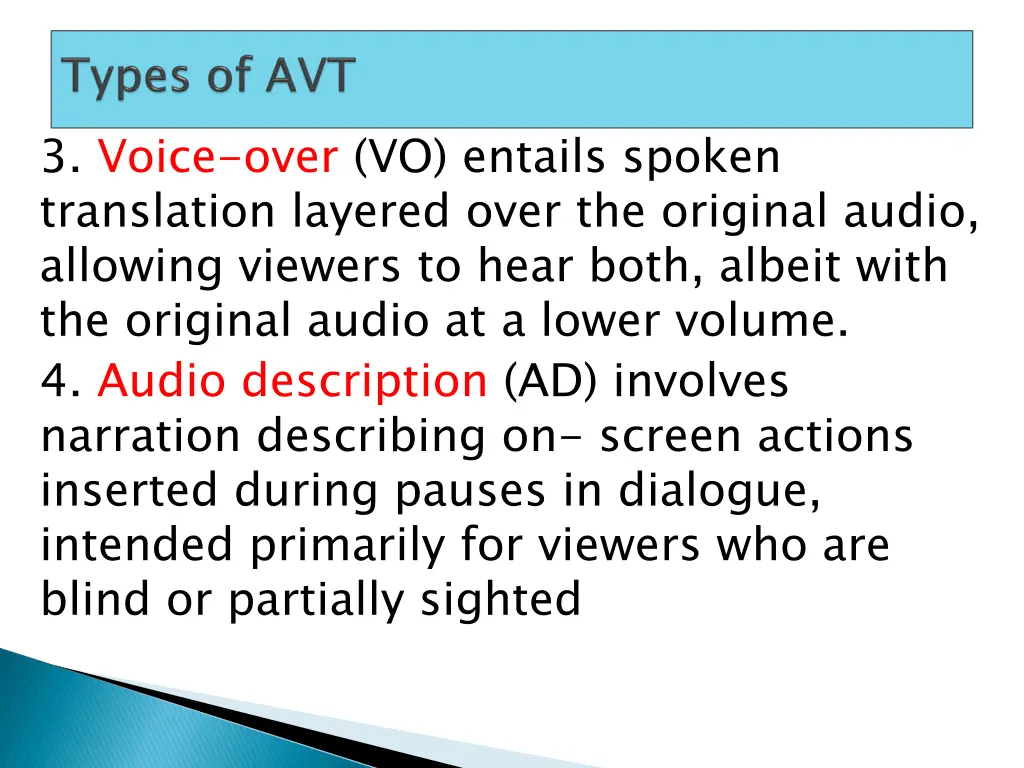 3 voice over vo entails spoken translation