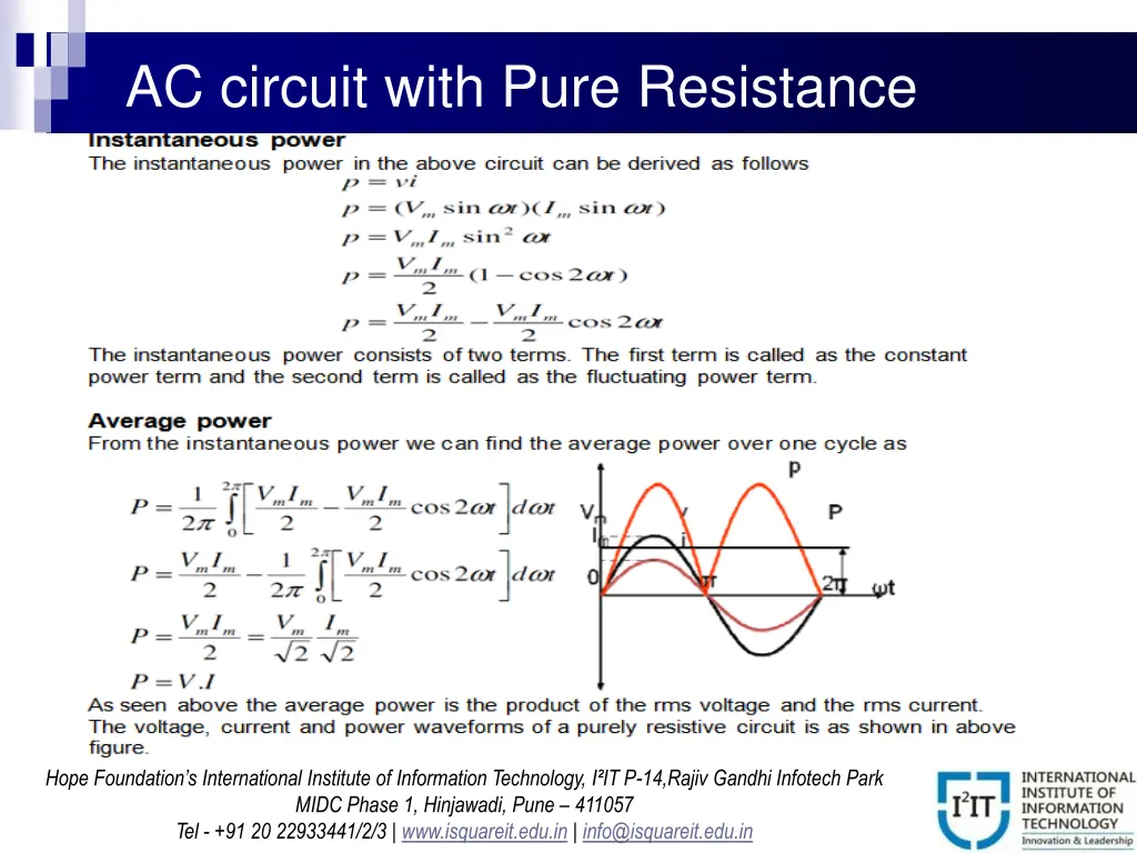 ac circuit with pure resistance 1