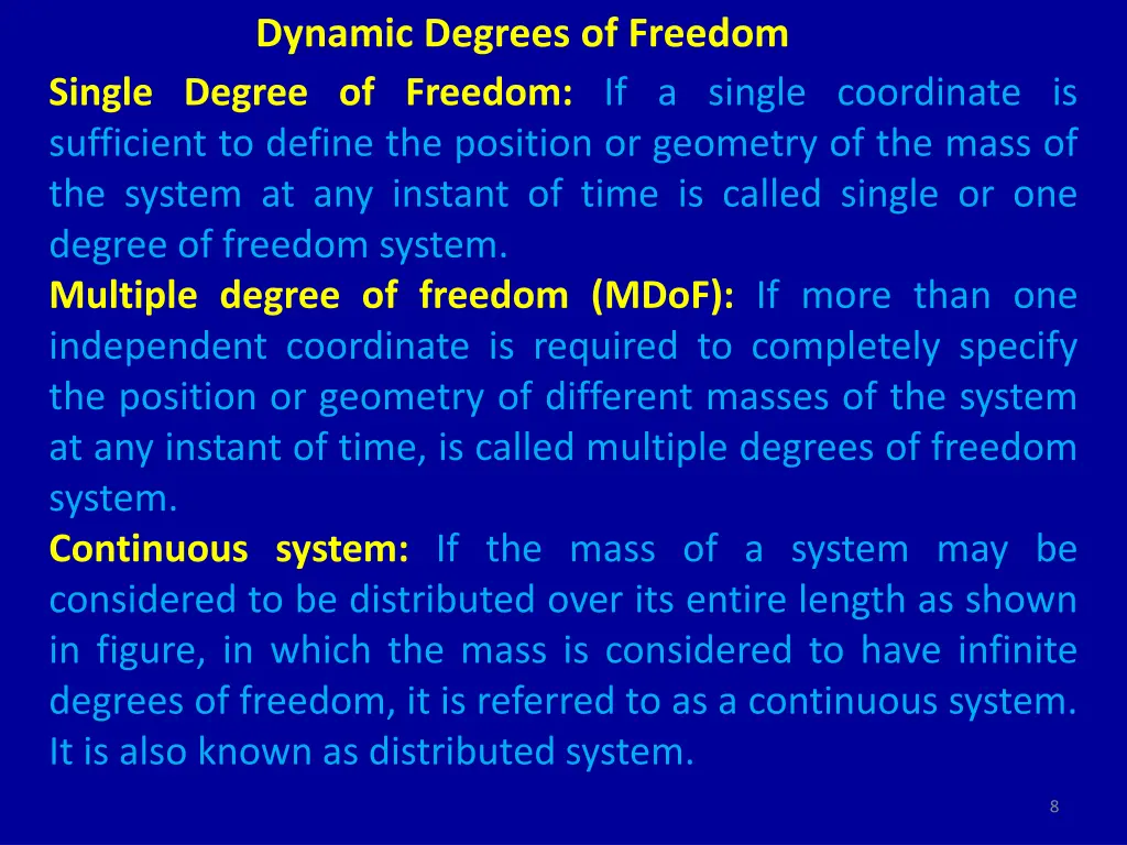 dynamic degrees of freedom 1
