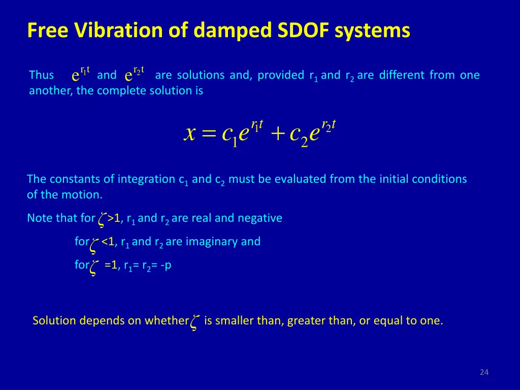 free vibration of damped sdof systems 2