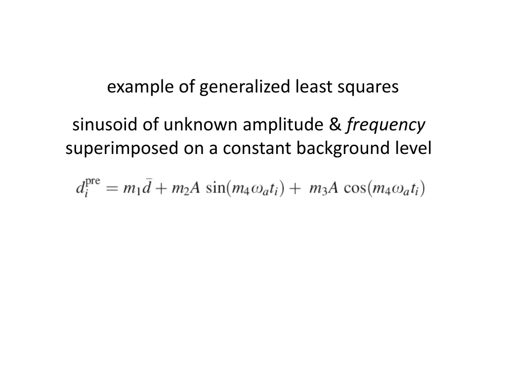 example of generalized least squares 1