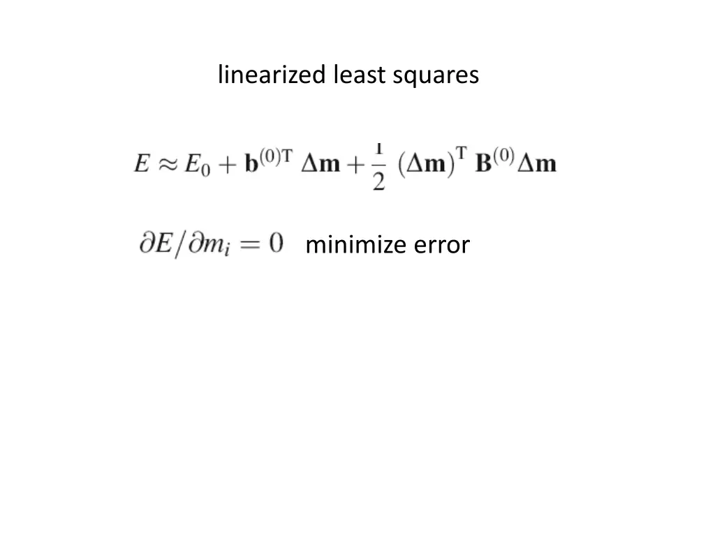 linearized least squares 1