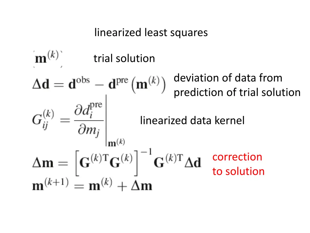 linearized least squares 10