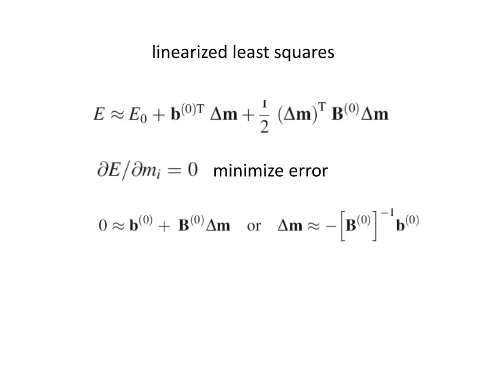 linearized least squares 2