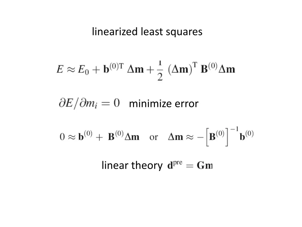 linearized least squares 3