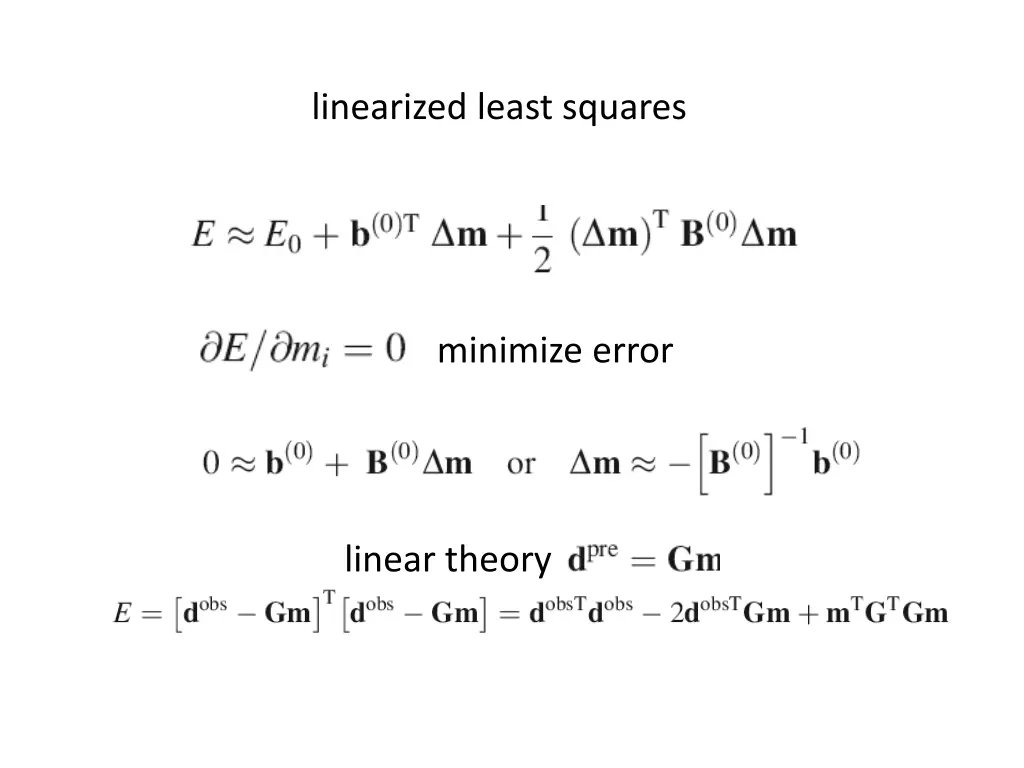 linearized least squares 4