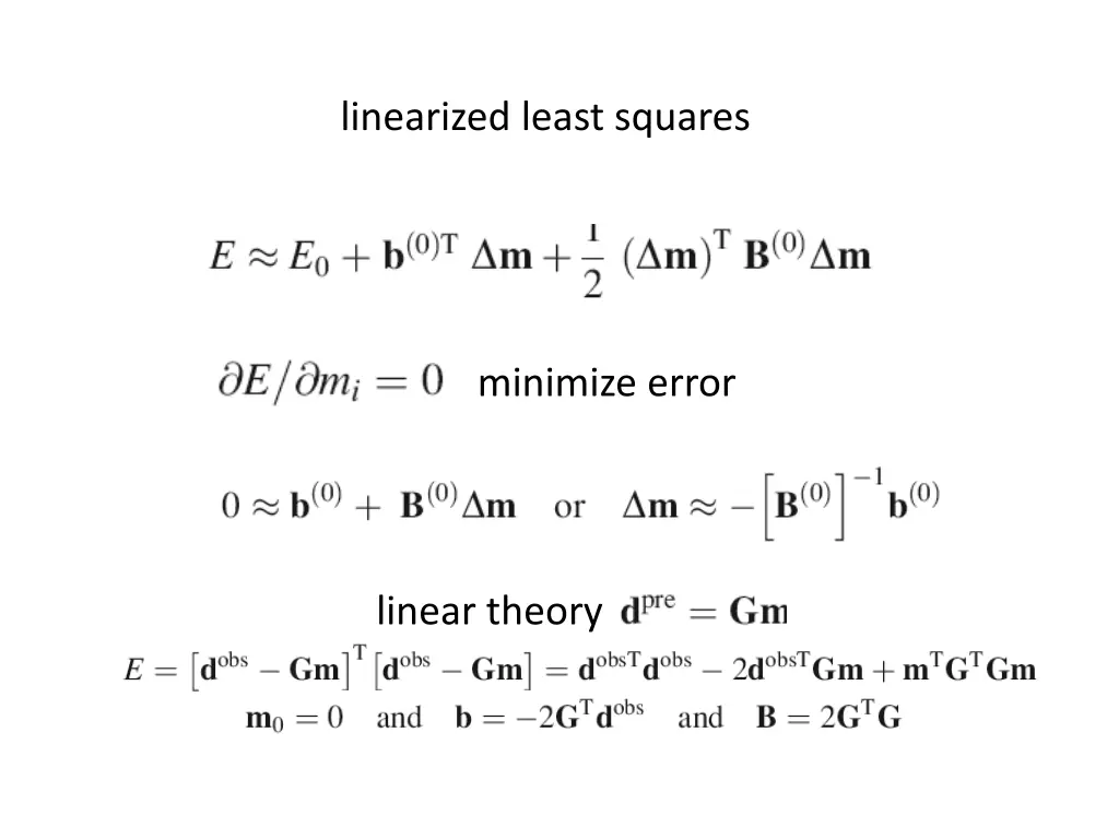 linearized least squares 5