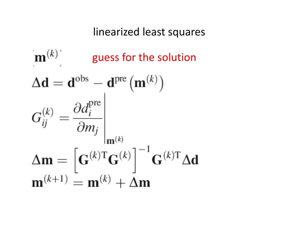 linearized least squares 7