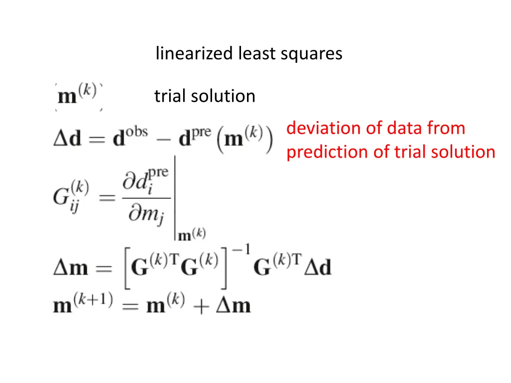 linearized least squares 8