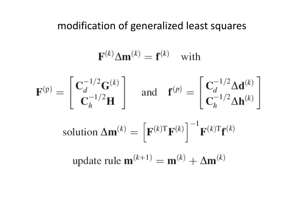modification of generalized least squares