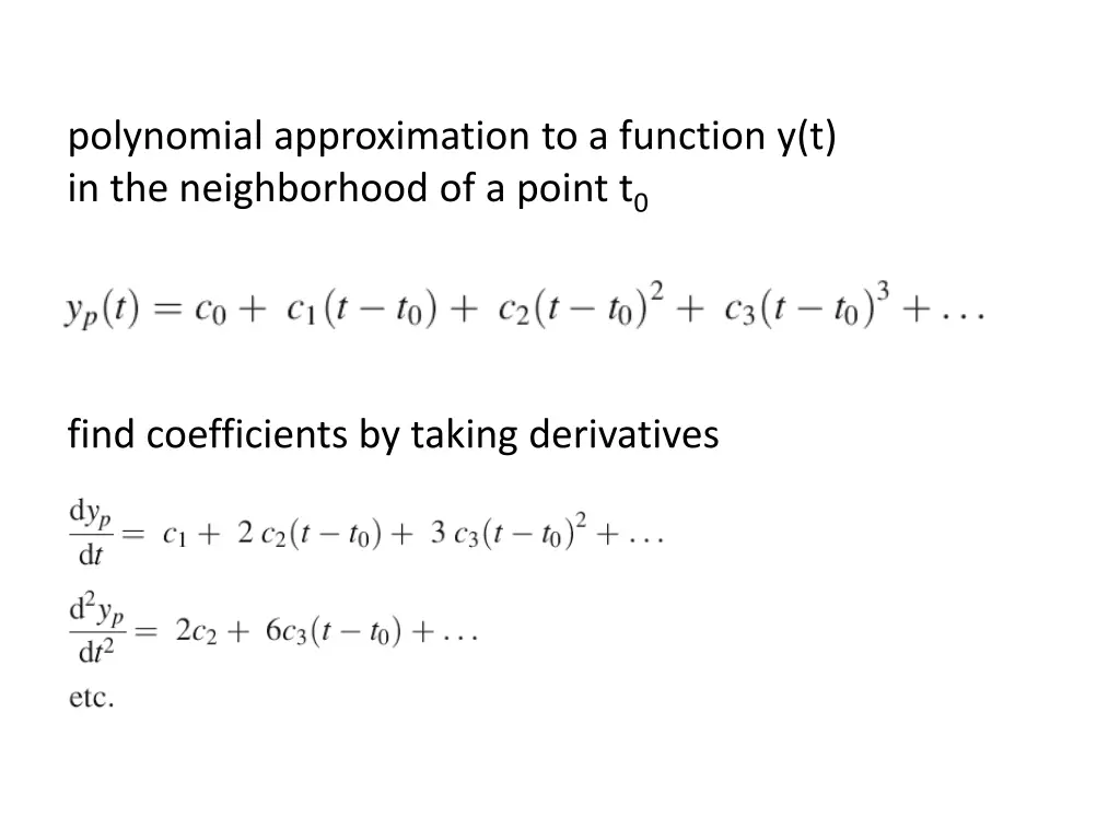 polynomial approximation to a function 1