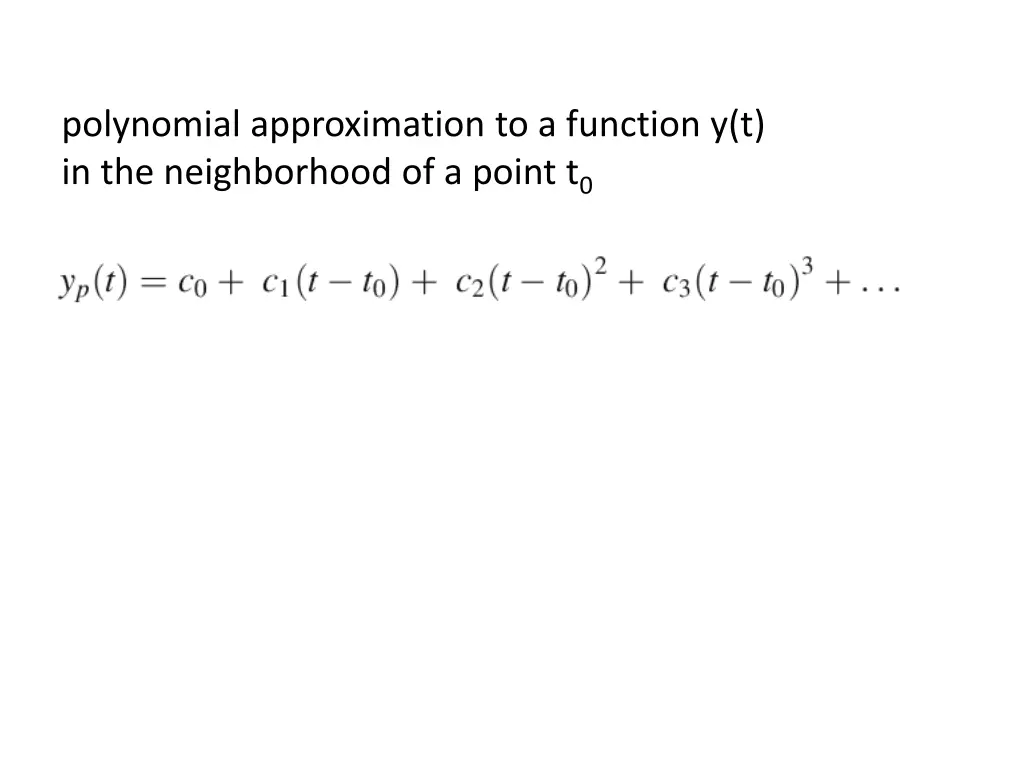 polynomial approximation to a function