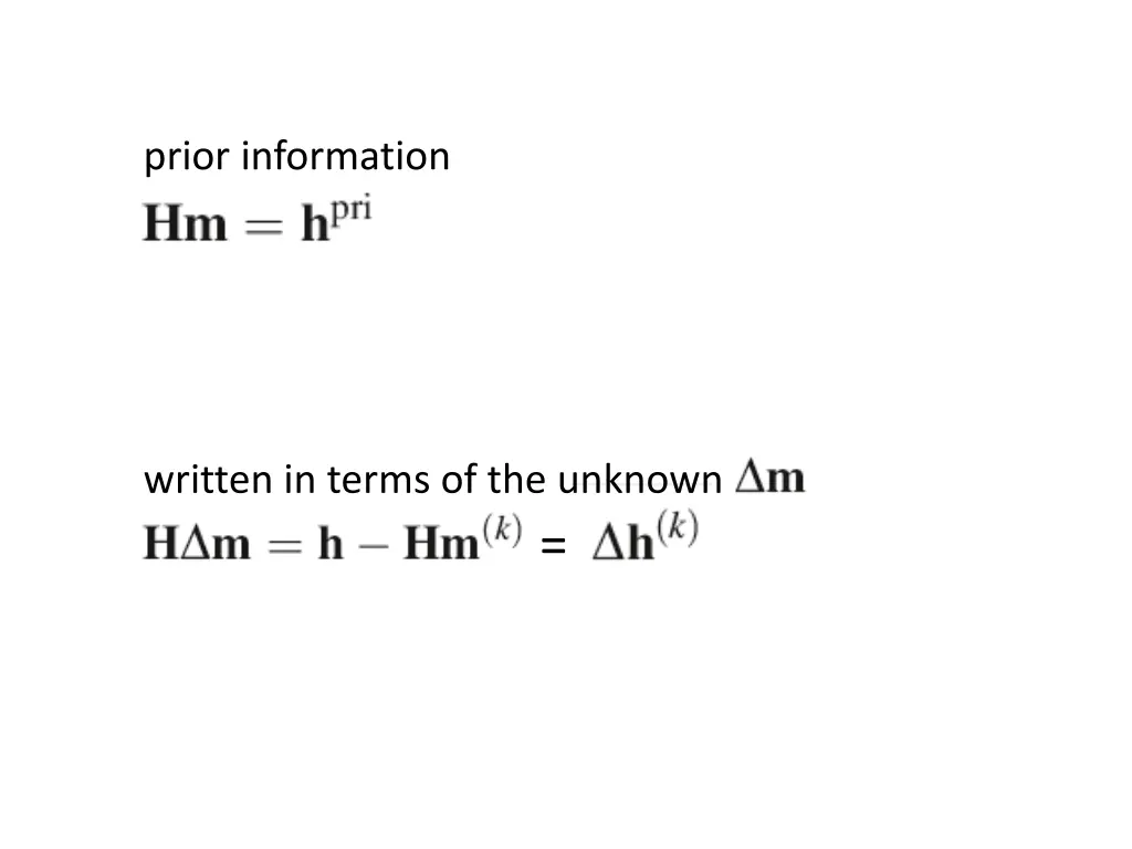 prior information