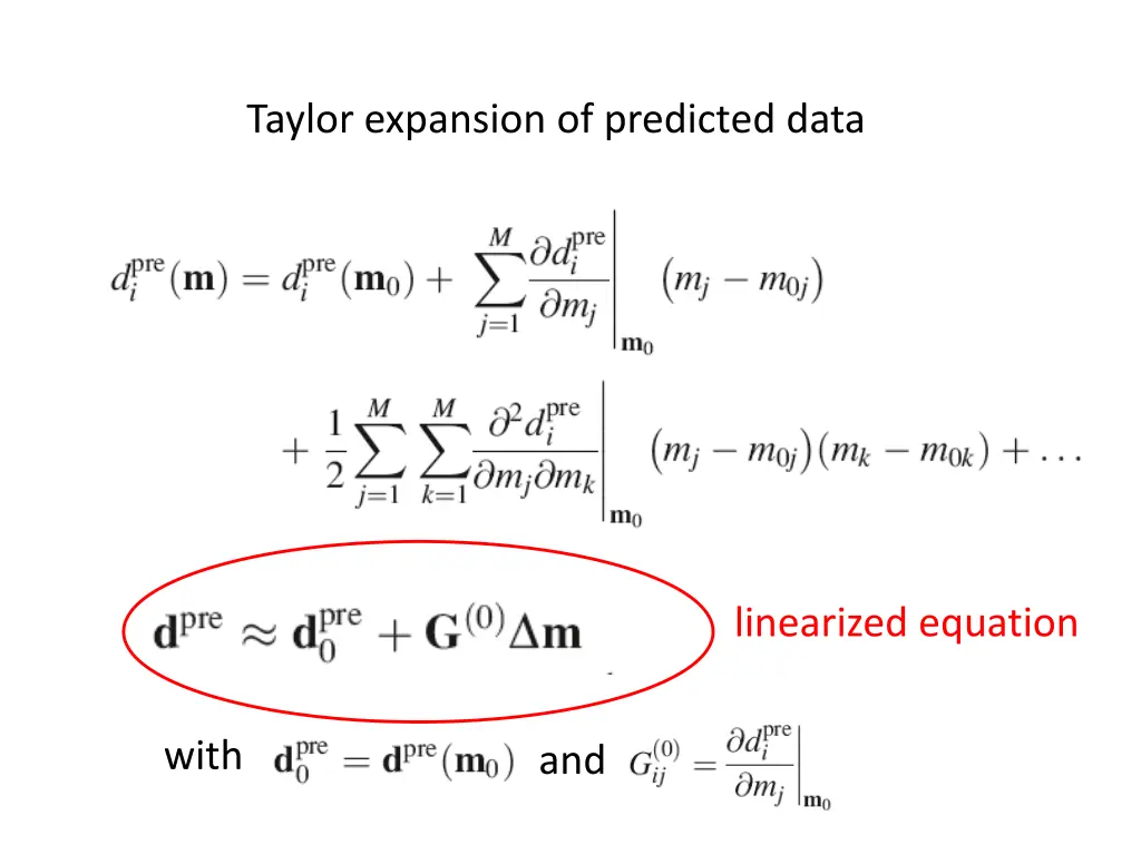 taylor expansion of predicted data 1