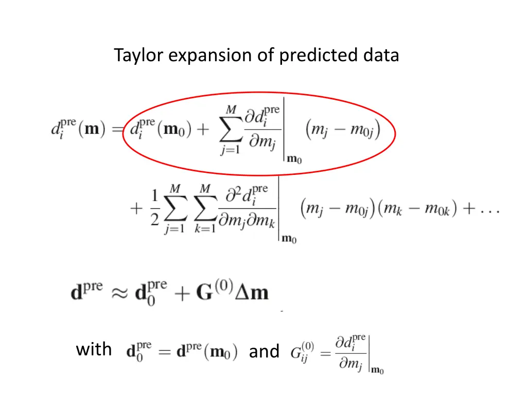 taylor expansion of predicted data