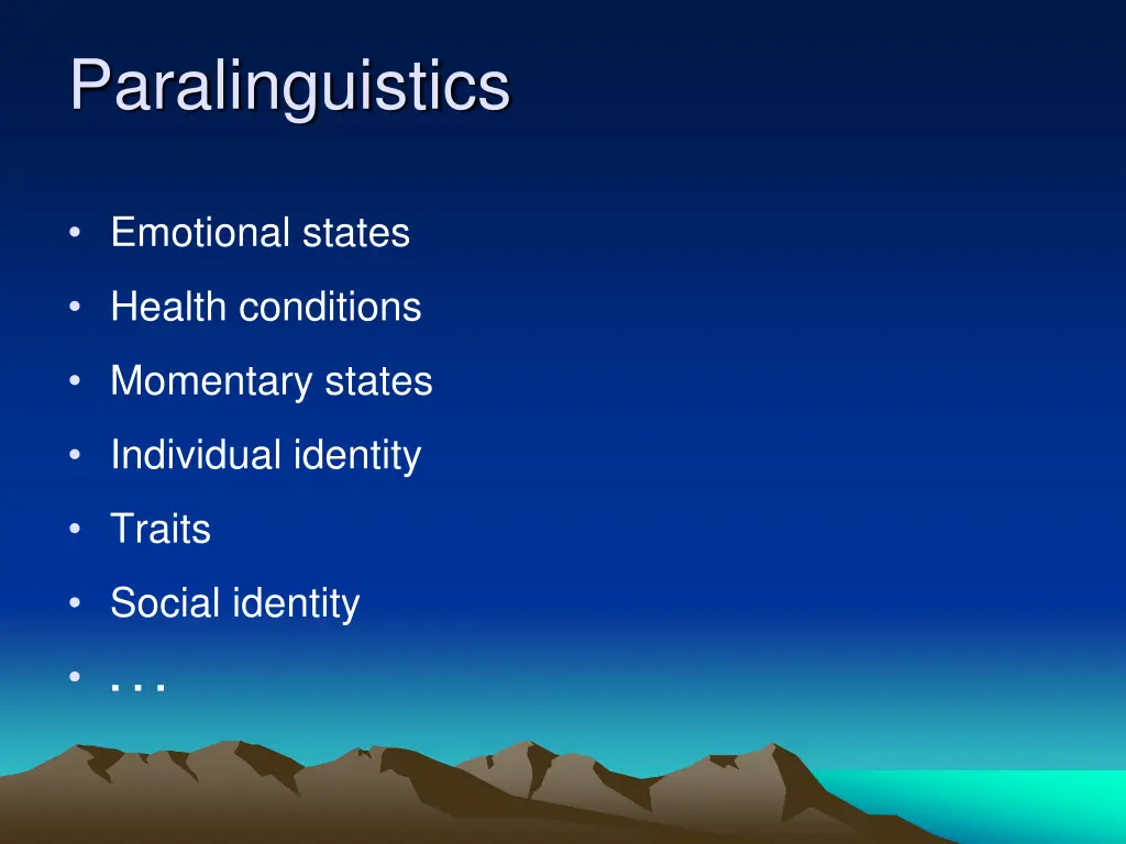 paralinguistics