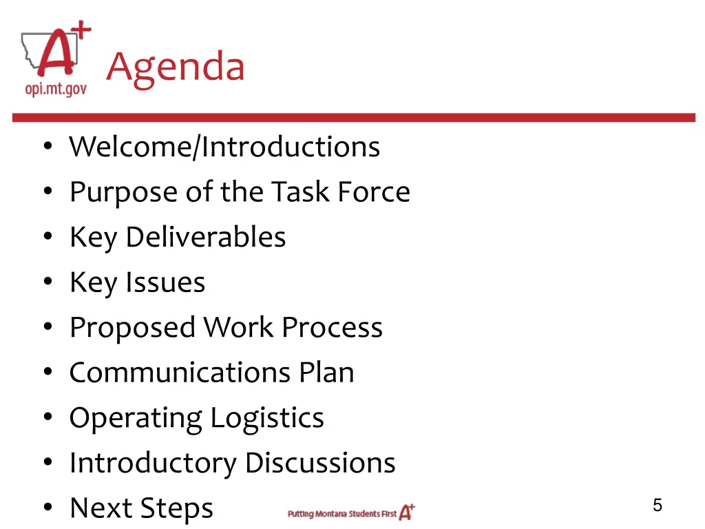 agenda
