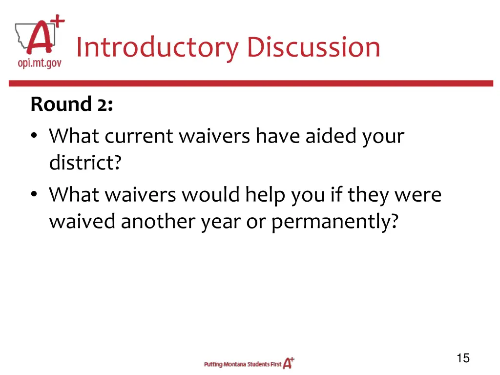 introductory discussion 1