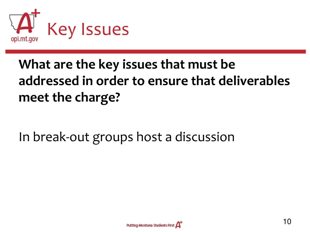 key issues