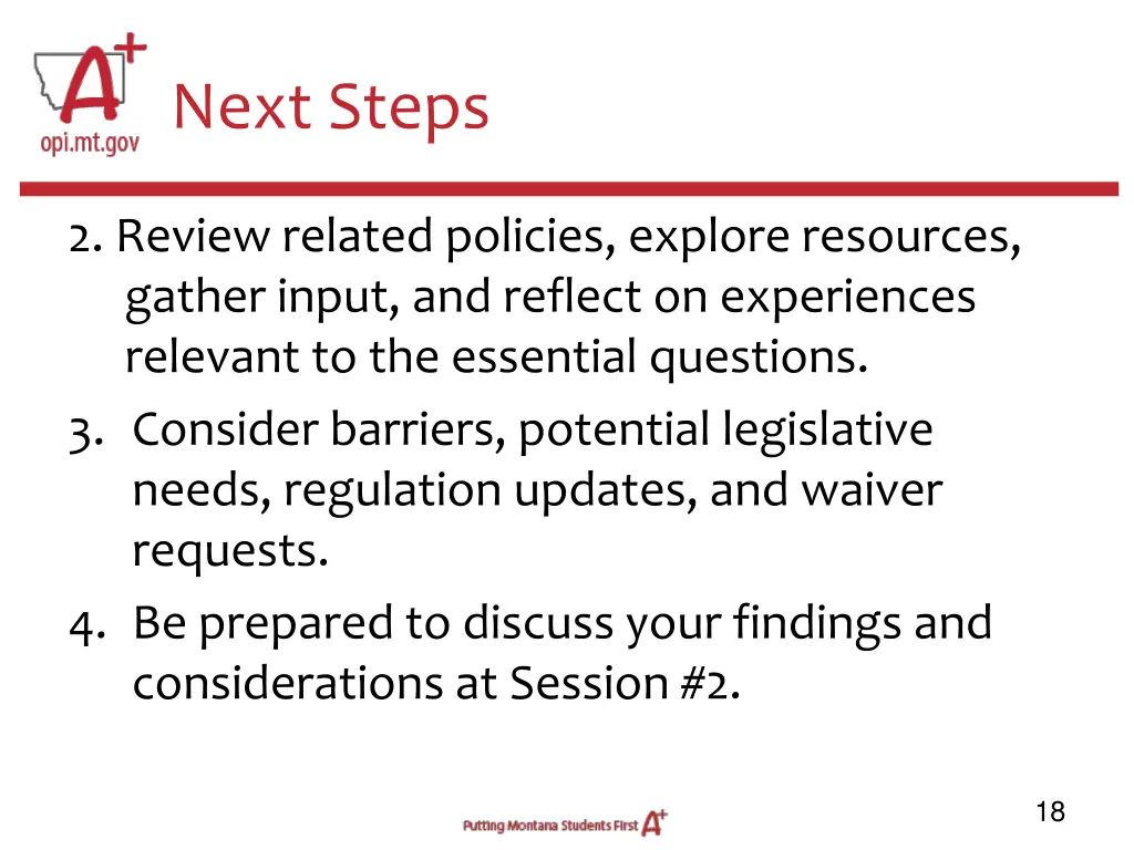 next steps 1