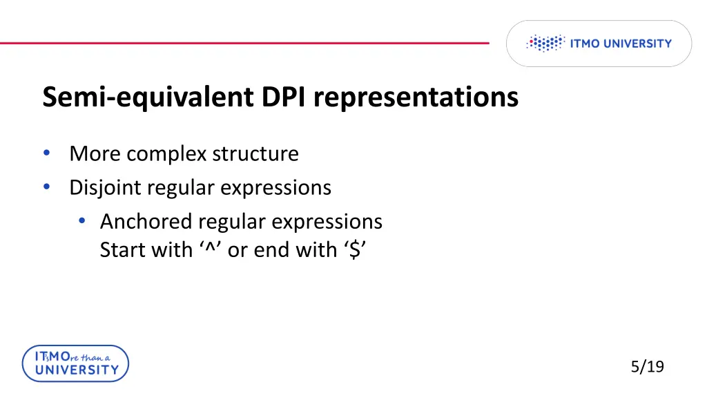 semi equivalent dpi representations