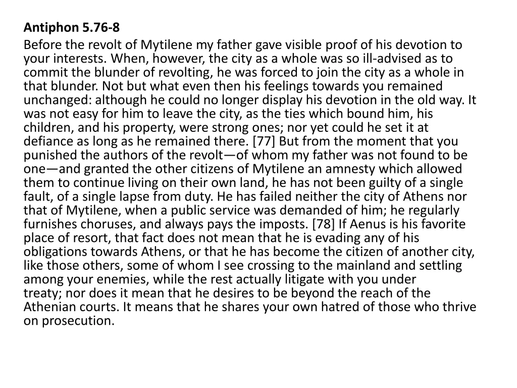 antiphon 5 76 8 before the revolt of mytilene