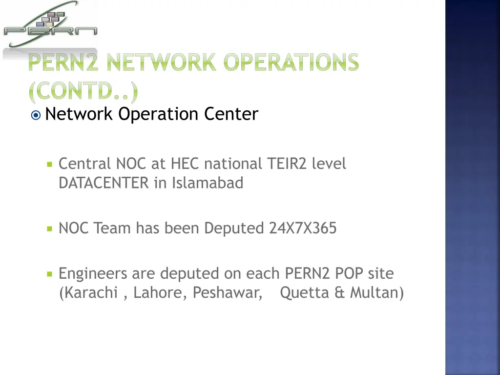 pern2 network operations contd network operation