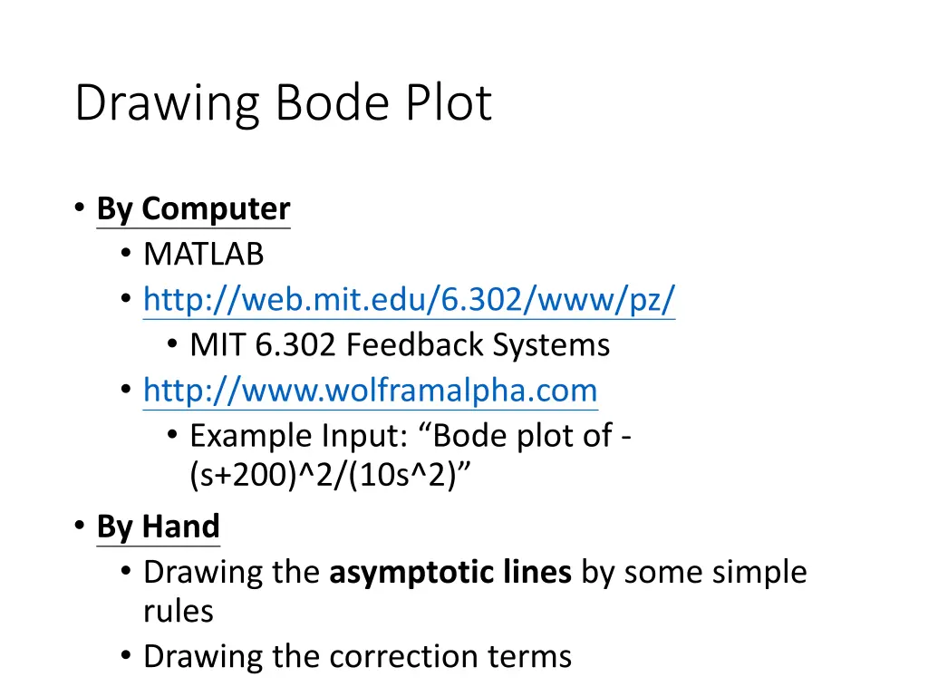 drawing bode plot