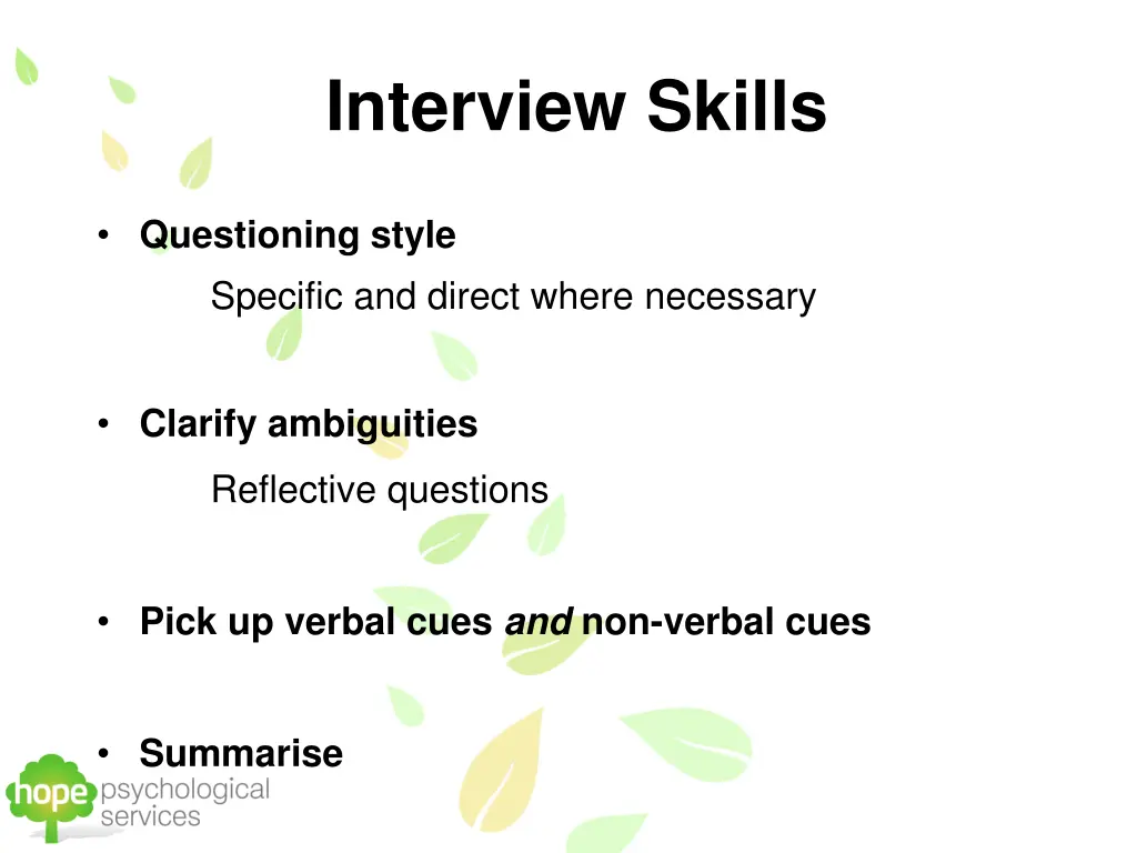 interview skills 1