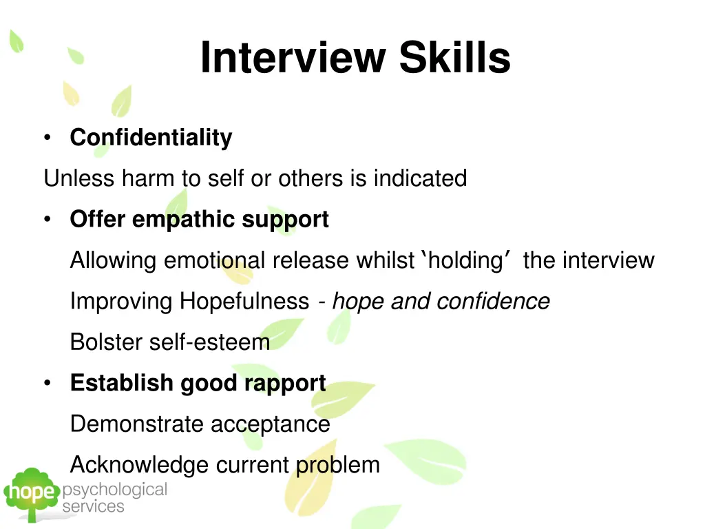 interview skills