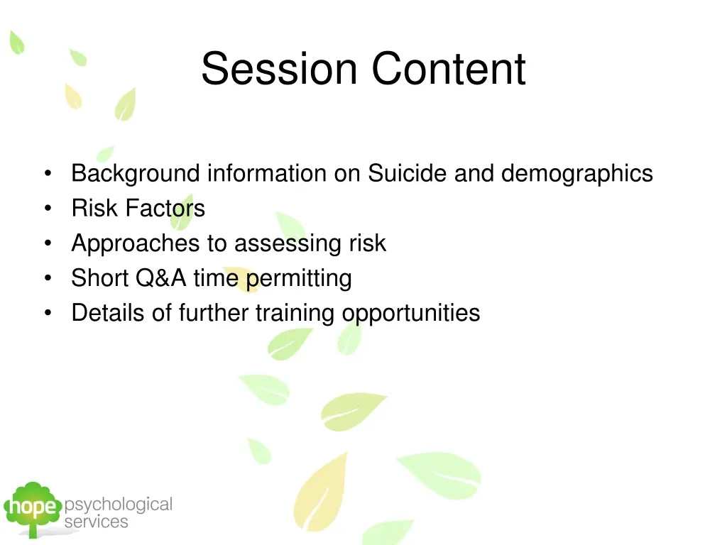 session content