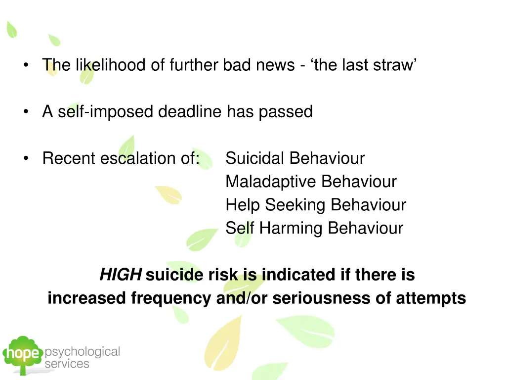the likelihood of further bad news the last straw
