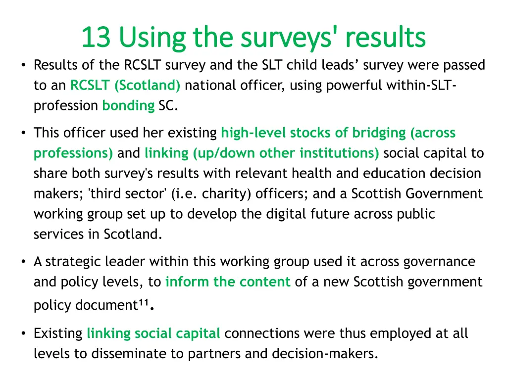 13 using the surveys results 13 using the surveys