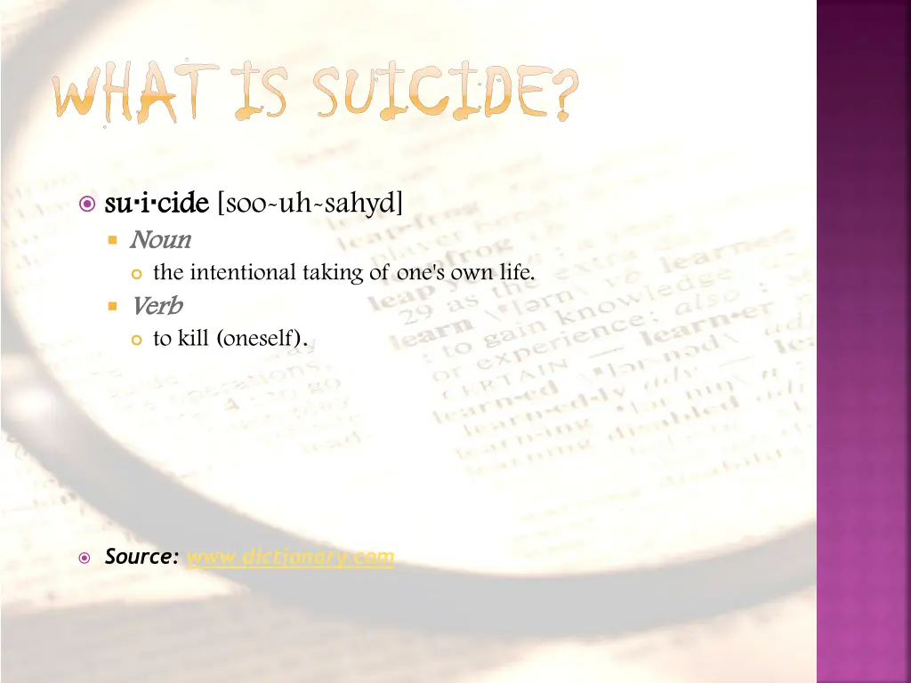 what is suicide what is suicide