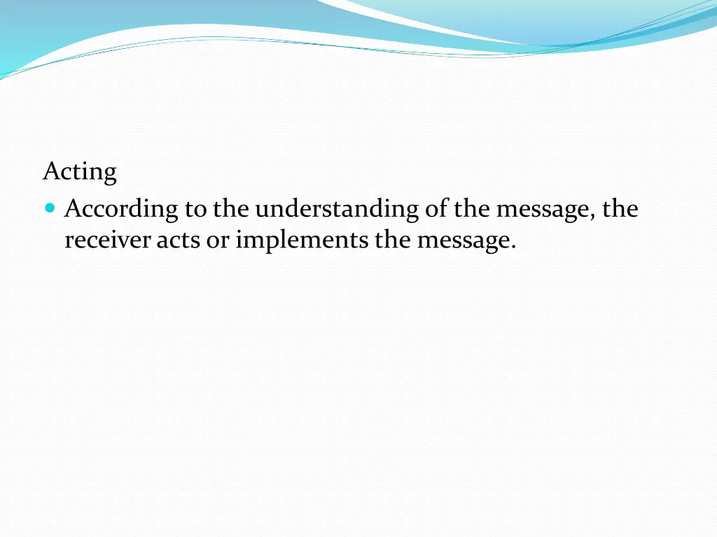 acting according to the understanding