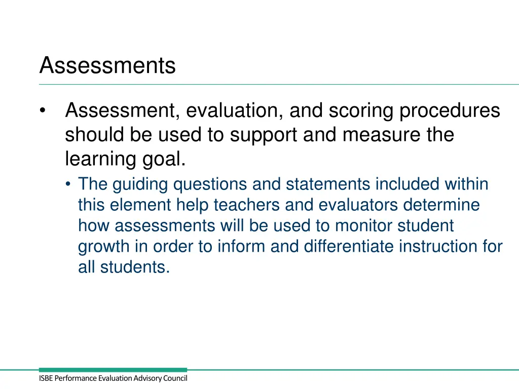 assessments